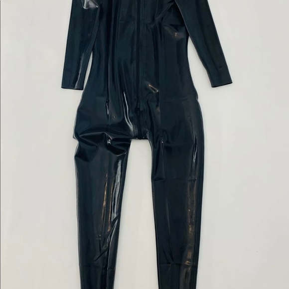 Latex Front Zipper Catsuit 100% Latex Women’s - Picture 3 of 3